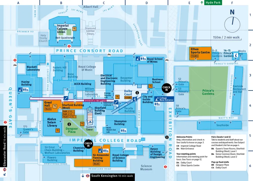 Imperial College campus map